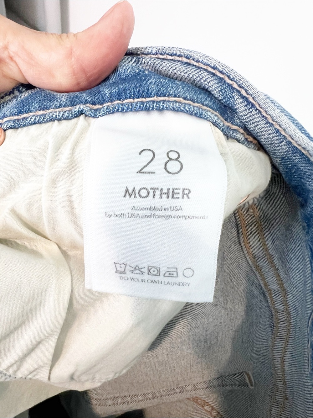 MOTHER THE DOOZY FLARE JEANS ZIP FLY IN HORSEBACK TO QUARTERBACK WOMENS SZ 28 - Picture 6 of 9